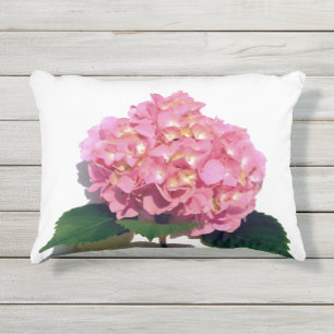 Almofada Para Ambientes Externos Flor cor-de-rosa pálido Hydrangea cor-de-rosa