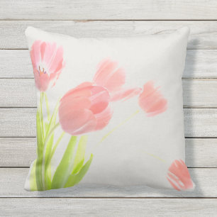 Almofada Para Ambientes Externos Flor exterior da tulipa do rosa do coxim do pátio