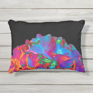 Almofada Para Ambientes Externos Flor floral cor azul-rosa púrpura, cor-de-rosa ver