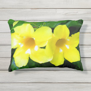 Almofada Para Ambientes Externos Flores Dourados