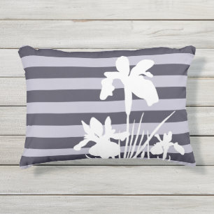 Almofada Para Ambientes Externos Flores e Flores Iris Silhuette