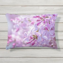 Almofada Para Ambientes Externos Flores lilás rosa