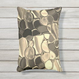 Almofada Para Ambientes Externos Formas arredondadas em cor de bronze, ouro claro,