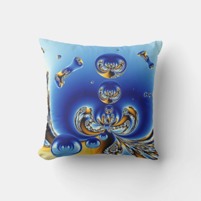 Almofada Para Ambientes Externos Formas Geográficas do Círculo de Vida (Frente)