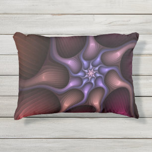 Almofada Para Ambientes Externos Fractal Colorido de Abstrato brilhante mágico