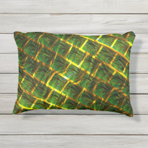 Almofada Para Ambientes Externos Fundo com imagem verde dourada?