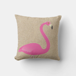 Almofada Para Ambientes Externos Grande Flamingo na praia areia ao ar livre do Trav