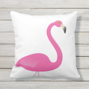 Almofada Para Ambientes Externos Grande flamingo no travesseiro exterior branco