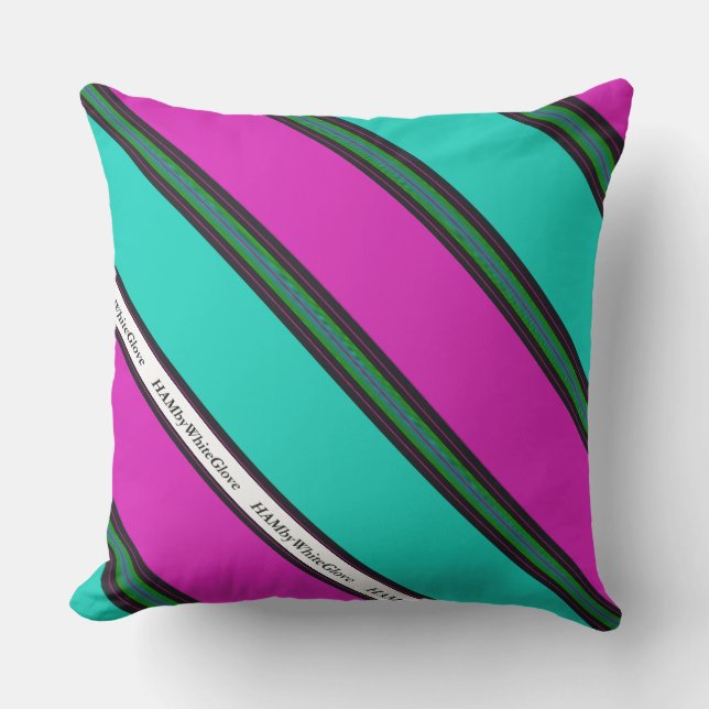 Almofada Para Ambientes Externos HAMbyWG - Travesseiro externo 20" rosa/preto/Gr/Tu (Frente)