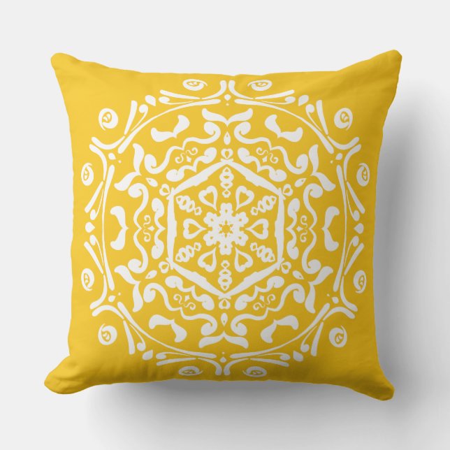 Almofada Para Ambientes Externos Honey Mandala (Frente)