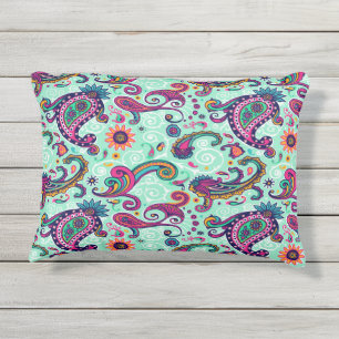 Almofada Para Ambientes Externos Hortelã bonito Paisley
