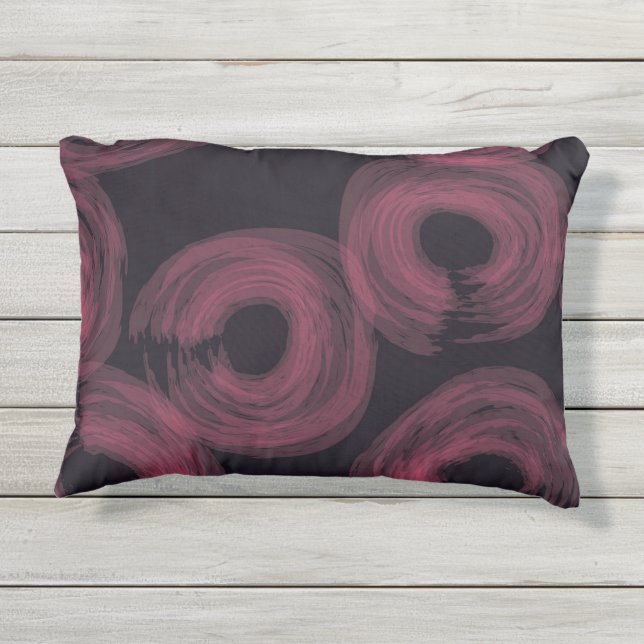 Almofada Para Ambientes Externos Ilustração legal, moderna, de pincel de aquarela d (Verso)