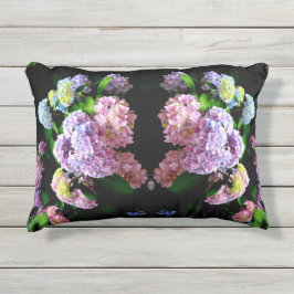 Almofada Para Ambientes Externos Jardim Hydrangea, rosa, azul, floral roxo