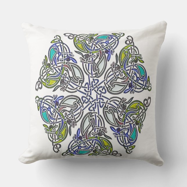 Almofada Para Ambientes Externos Knotwork Celta Tradicional (Frente)