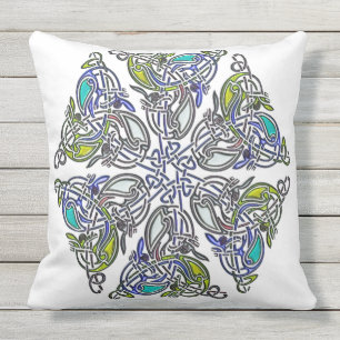 Almofada Para Ambientes Externos Knotwork Celta Tradicional