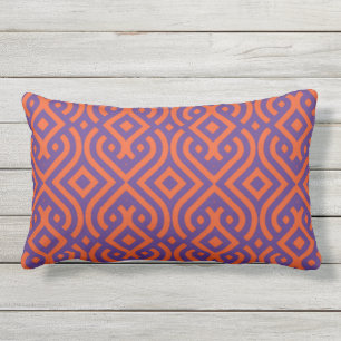 Almofada Para Ambientes Externos Laranja & design roxo