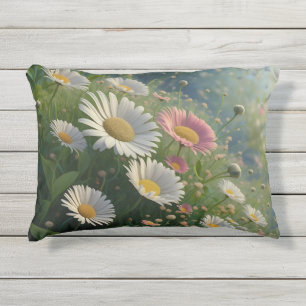 Almofada Para Ambientes Externos Meadow Whispers: Uma Sinfonia Daisy em Bloom