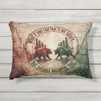 Almofada Para Ambientes Externos Medo Real Não É Falha Vintage Touro Urso