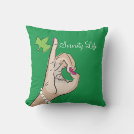 Almofada Para Ambientes Externos Meninas bonito reais cor-de-rosa e travesseiro