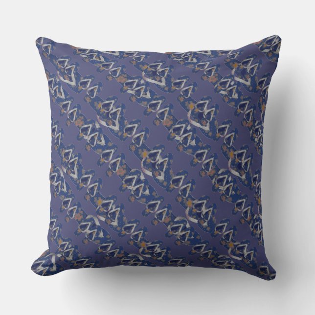 Almofada Para Ambientes Externos Mini Chinelos (azul/roxo) (Frente)