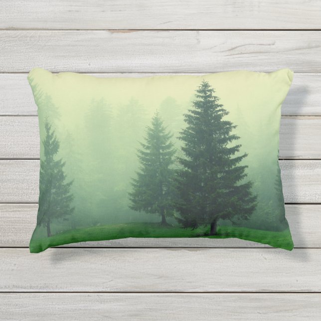 Almofada Para Ambientes Externos Misty Pine Forest (Frente)