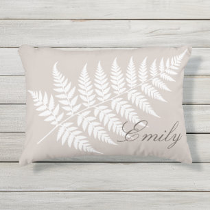 Almofada Para Ambientes Externos Mocha Taupe Branco Feto Elegante Para Ela ou Ele