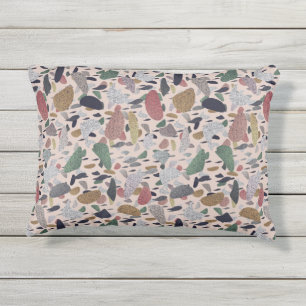 Almofada Para Ambientes Externos Modern Terrazzo Abstrato Pattern