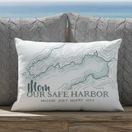 Almofada Para Ambientes Externos Mom Safe Harbor Topographic Map Coastal Heritage