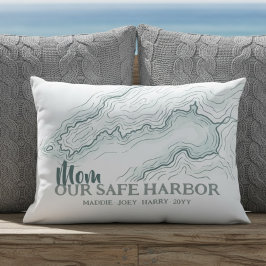 Almofada Para Ambientes Externos Mom Safe Harbor Topographic Map Coastal Heritage