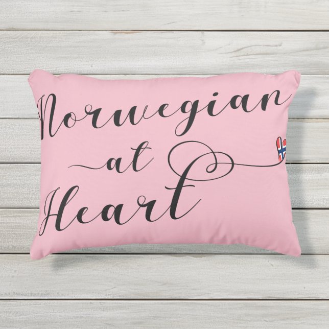 Almofada Para Ambientes Externos Norueguês Em Heart, Noruega (Frente)