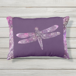 Almofada Para Ambientes Externos Patina roxo: Libélula