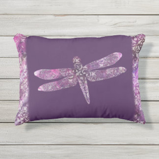 Almofada Para Ambientes Externos Patina roxo: Libélula