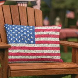 Almofada Para Ambientes Externos Patriotic USA Flag Glam Glitter American Dream