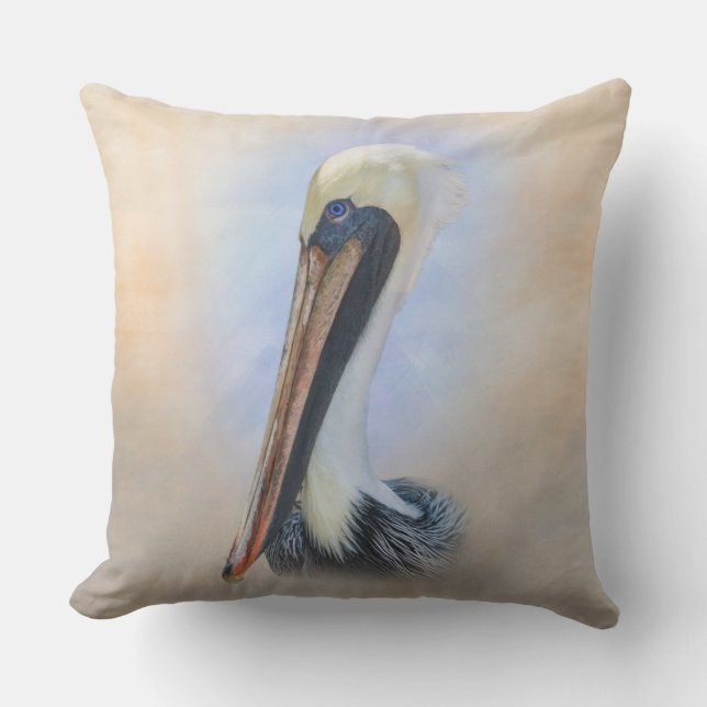 Almofada Para Ambientes Externos Pelicano de Brown (Frente)