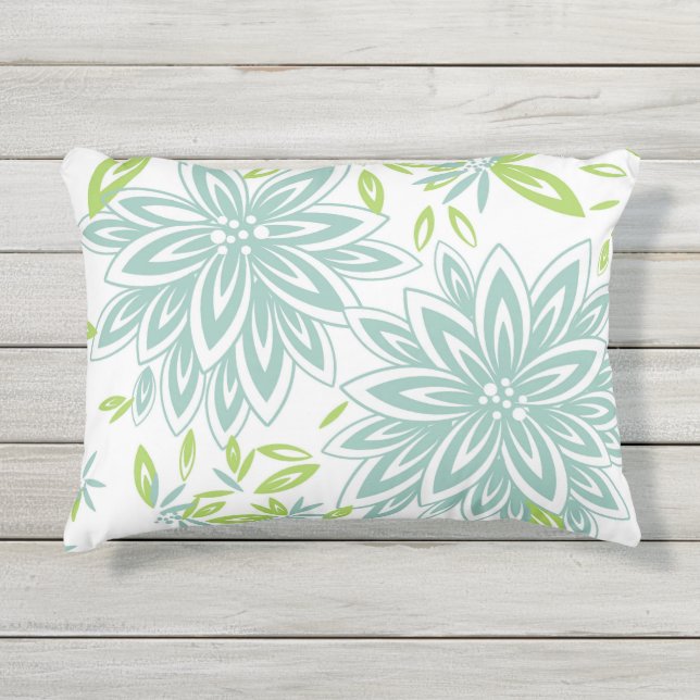 ALMOFADA PARA AMBIENTES EXTERNOS PILLOW_PRETTY EXTERIOR CHIQUE 415 SEAFOAM FLORAL (Frente)