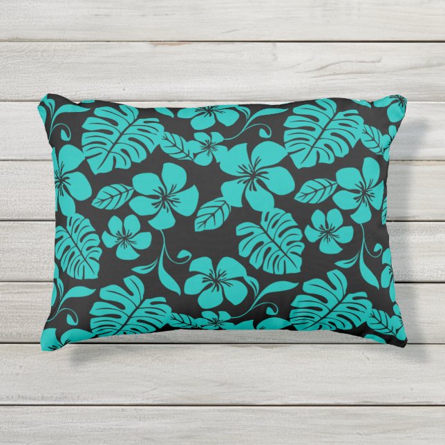 ALMOFADA PARA AMBIENTES EXTERNOS PINK BIKINI (PRETO/TEAL) (Frente)