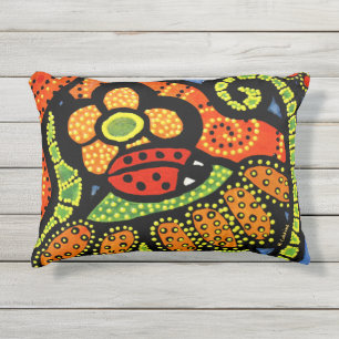 Almofada Para Ambientes Externos Pop de Ladybug Abstrato Colorido
