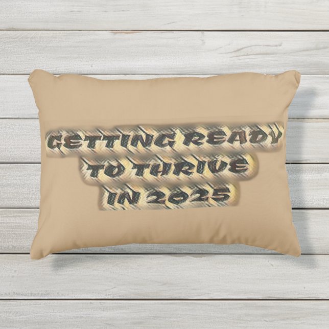 Almofada Para Ambientes Externos Preparando-Se Para prosperar Em 2025 (Frente)