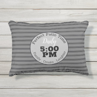 Almofada Para Ambientes Externos Preto E Cinza