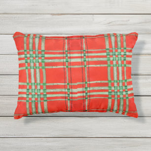Almofada Para Ambientes Externos RED SCOTT TARTAN Travesseiro exterior