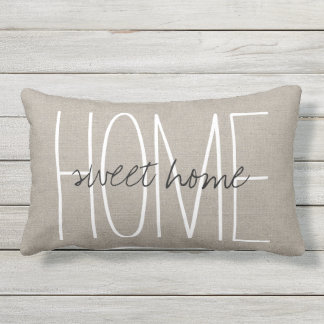 Almofada Para Ambientes Externos Rustic Chic Home Sweet Home