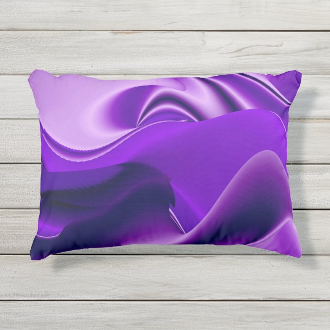 Almofada Para Ambientes Externos Sonhos de Arco-Íris de Flor Roxo (Frente)