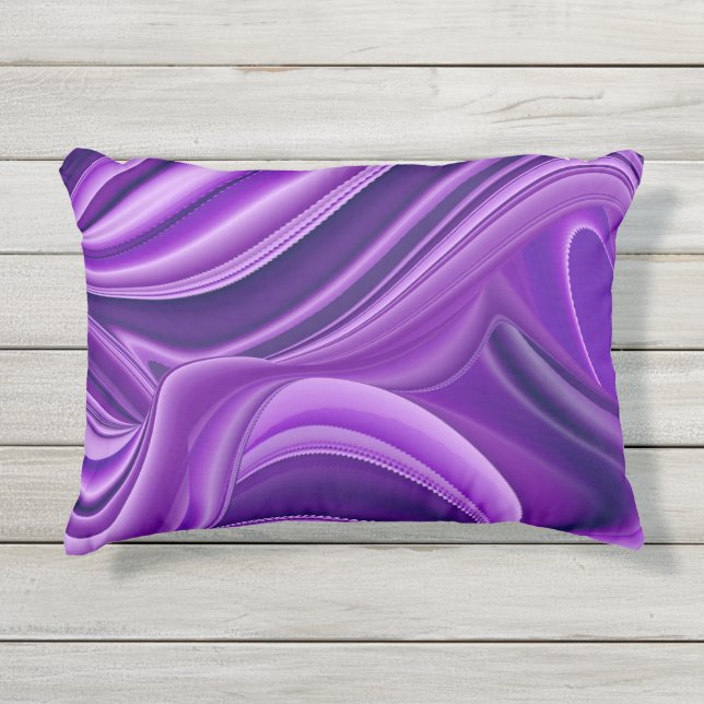 Almofada Para Ambientes Externos Sonhos de Arco-Íris de Flor Roxo (Frente)
