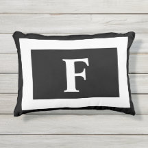 Tendência Branca Preta do Monograma Personalizado