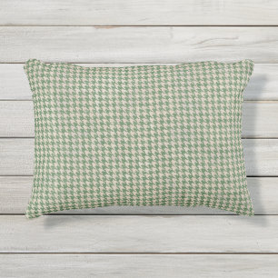 Almofada Para Ambientes Externos Teste padrão verde de Houndstooth
