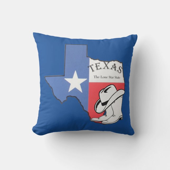 Almofada Para Ambientes Externos Texas - Estado da Estrela Solitária (Frente)