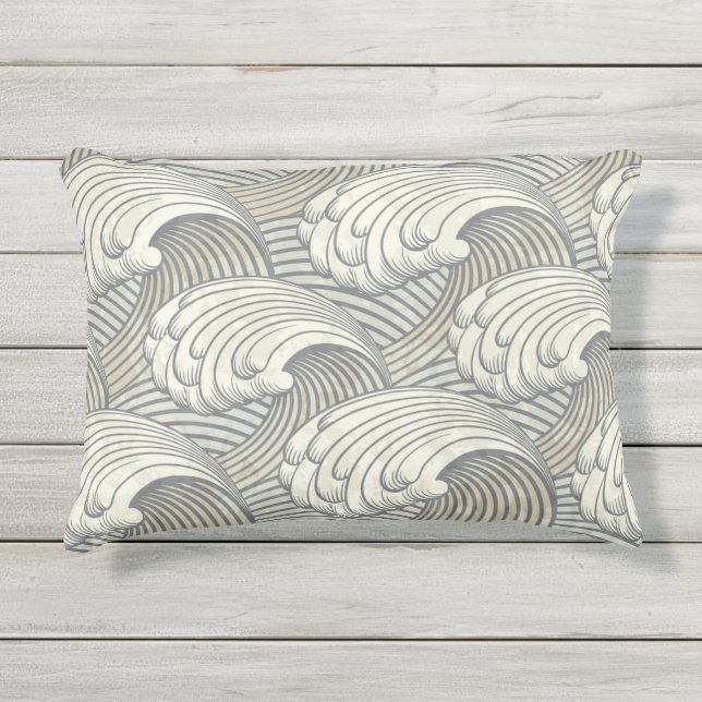 Almofada Para Ambientes Externos textura_fundo_onda_linha (Frente)