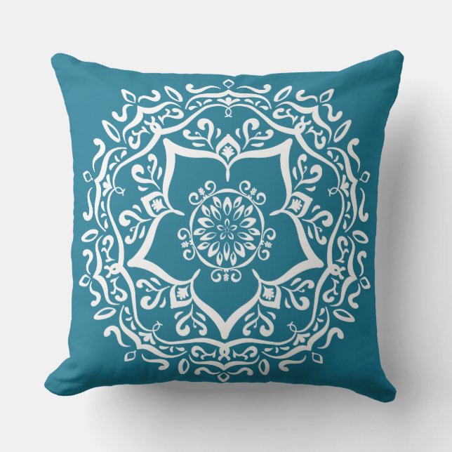 Almofada Para Ambientes Externos Tidepool Mandala (Frente)