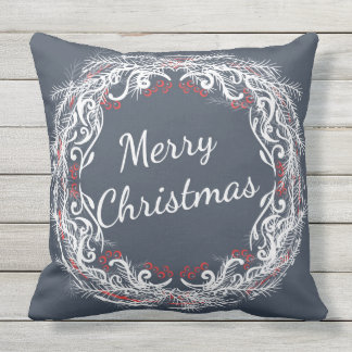 Almofada Para Ambientes Externos Travesseiro da grinalda do Feliz Natal