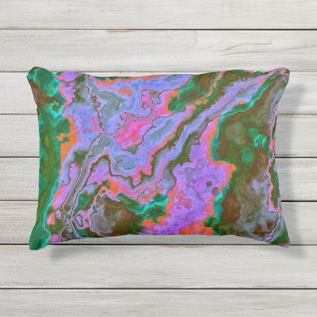 Almofada Para Ambientes Externos Travesseiro de Acentos de Marble Abusivo (Frente)
